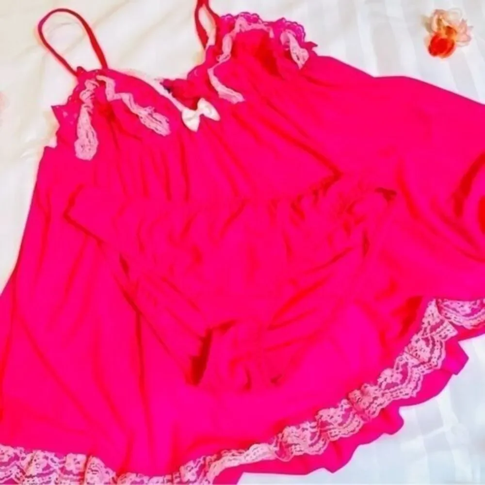 Seductive Wear from Onema Etoile Sexy Intimate sleepwear‎ Size Large HOT PINK